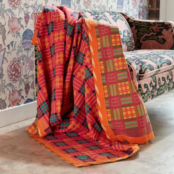 Assamese Cotton Blanket - Marmalade Aqua Zest<Gregory Parkinson Surround Best Sale