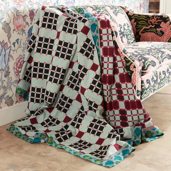 Assamese Cotton Blanket - Mint Blossom<Gregory Parkinson Surround Shop