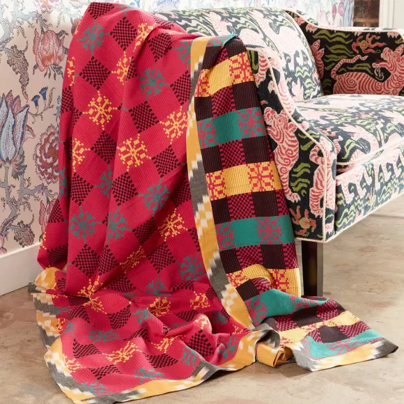 Assamese Cotton Blanket - Watermelon Cherry<Gregory Parkinson Surround Fashion