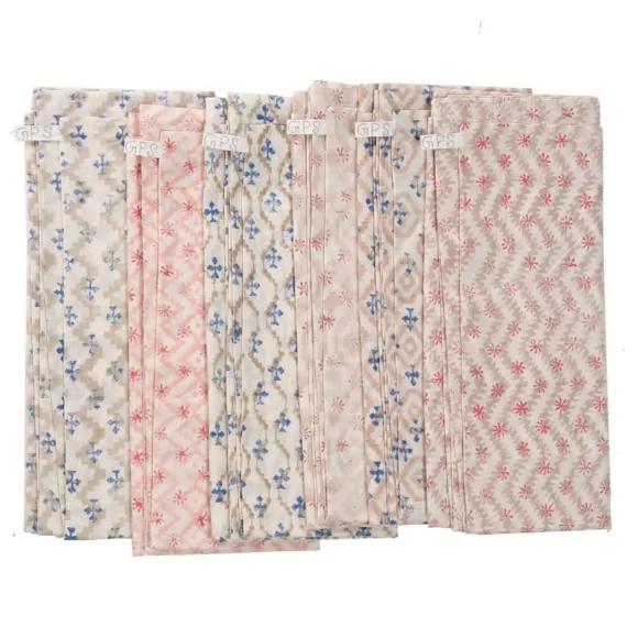 Block-Printed Napkins - Dusted Pastel<Gregory Parkinson Surround Online