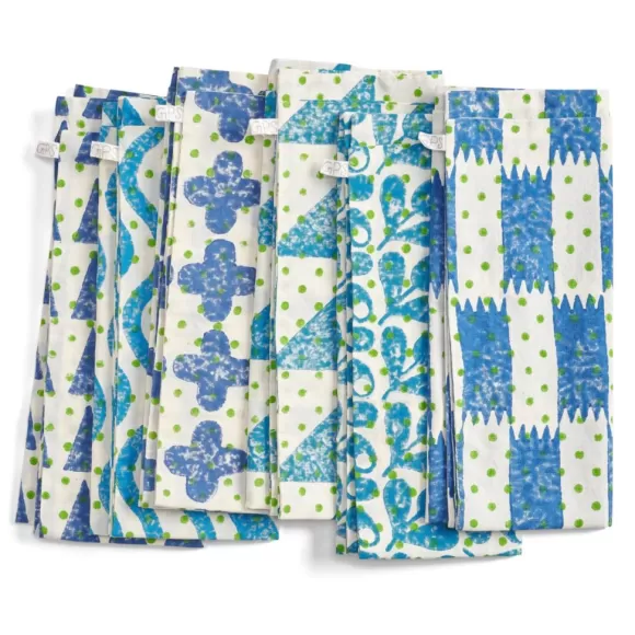 Block-Printed Napkins - Harlequin Azul<Gregory Parkinson Surround Outlet