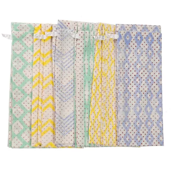 Block-Printed Napkins - Hazy Beach Brights<Gregory Parkinson Surround Shop