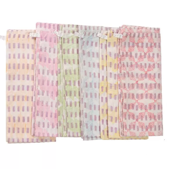 Block-Printed Napkins - Pastel Rain<Gregory Parkinson Surround Fashion