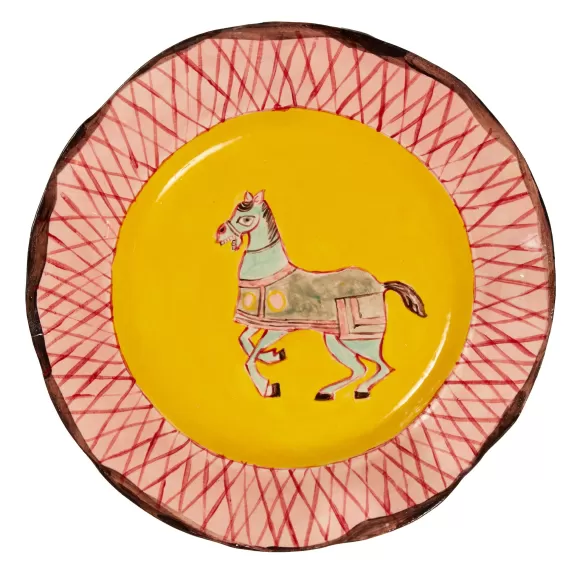 Carnival Horse Plate<Claudia Rankin Outlet