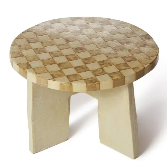 Checkered Stool - Lemon<Shane Gabier Best