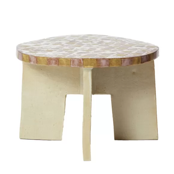 Checkered Stool - Orchid/Lemon<Shane Gabier Online