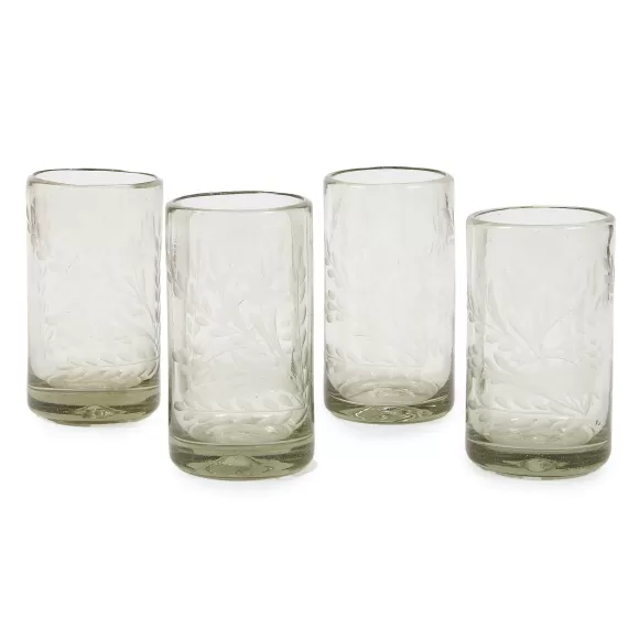 Etched Floral Glasses<Rarities Sale