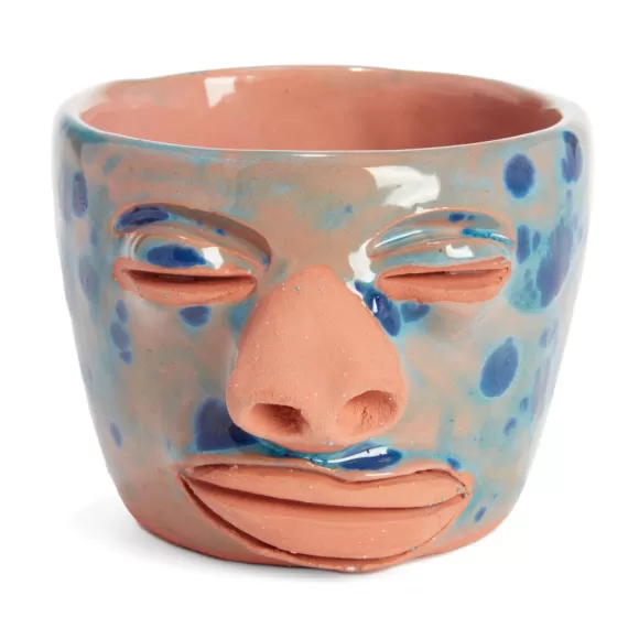 Face Mug - Blue And Indigo Dot<Cara de Planta Clearance