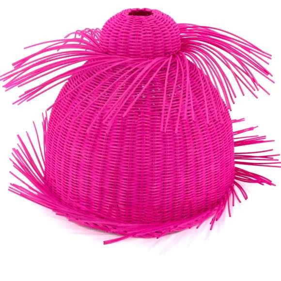 Hot Pink Wicker Lamp Shade<Mestiz Online