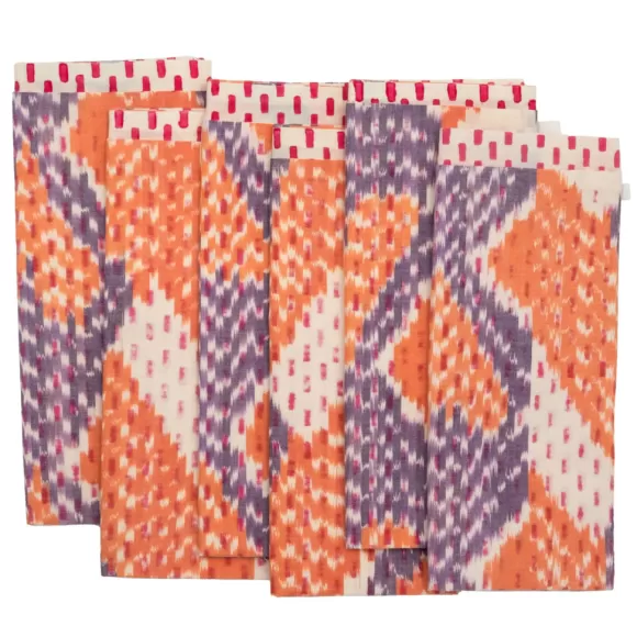 Ikat Napkins - Lilac Tangerine Dot<Gregory Parkinson Surround Hot