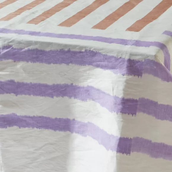 Ikat Tablecloth - Beach Stripe Lilac<Gregory Parkinson Surround Sale