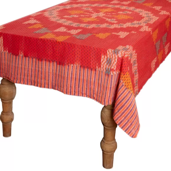 Ikat Tablecloth - Vermillion Wave<Gregory Parkinson Surround Outlet