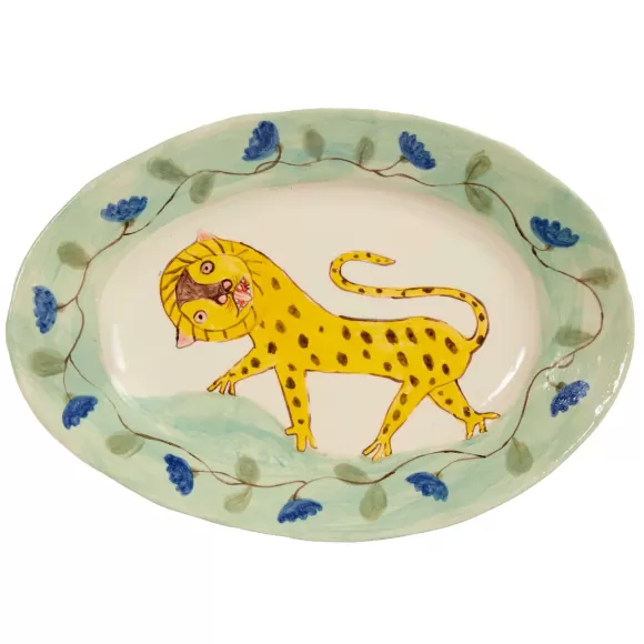 Lion And Clematis Plate<Claudia Rankin Flash Sale