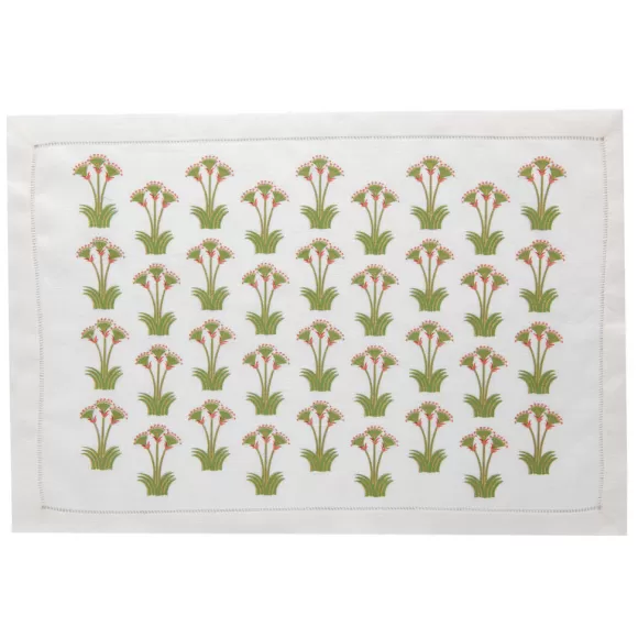 Nile Lotus Placemats - Green<Malaika Fashion