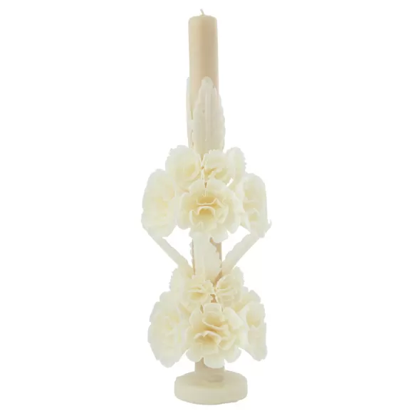 Oaxacan Floral Candle - Ivory<Rarities Clearance