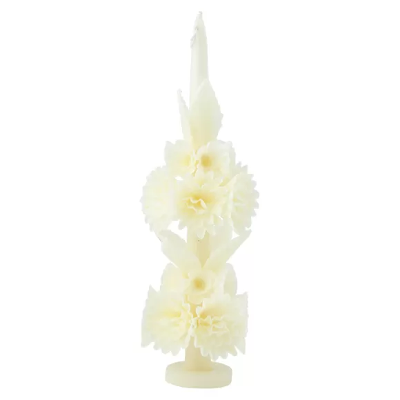 Oaxacan Floral Candle - Ivory<Rarities Clearance