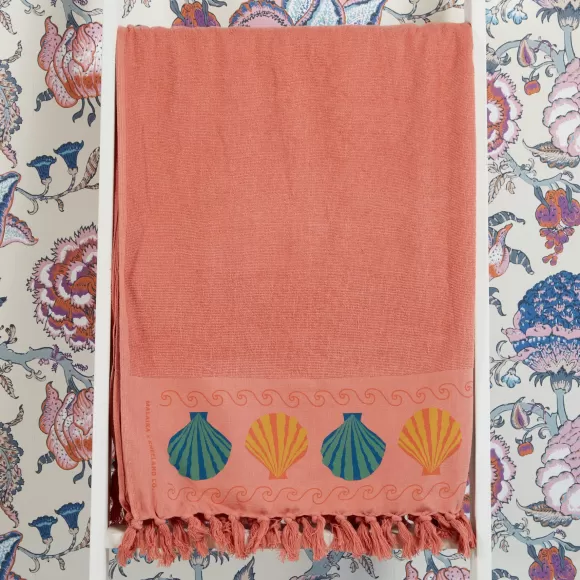 Seashell Towel - Golden Aqua Terracotta<Malaika Cheap