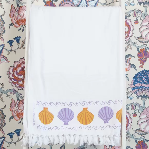 Seashell Towel - Golden Lilac White<Malaika Sale