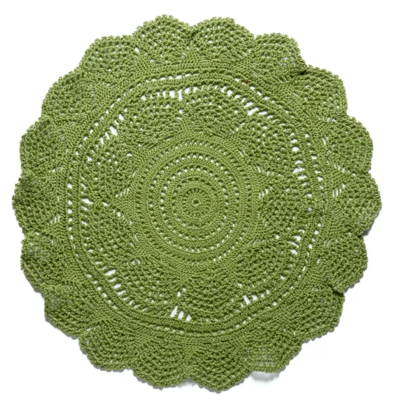 Silsila Crochet Placemats - Green<Malaika Store