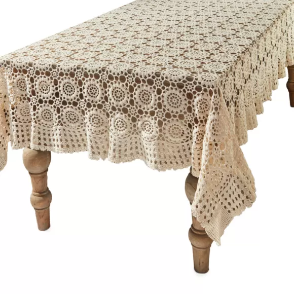 Silsila Crochet Tablecloth - Ecru<Malaika Fashion