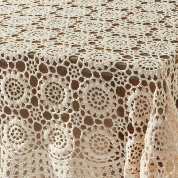 Silsila Crochet Tablecloth - Ecru<Malaika Fashion